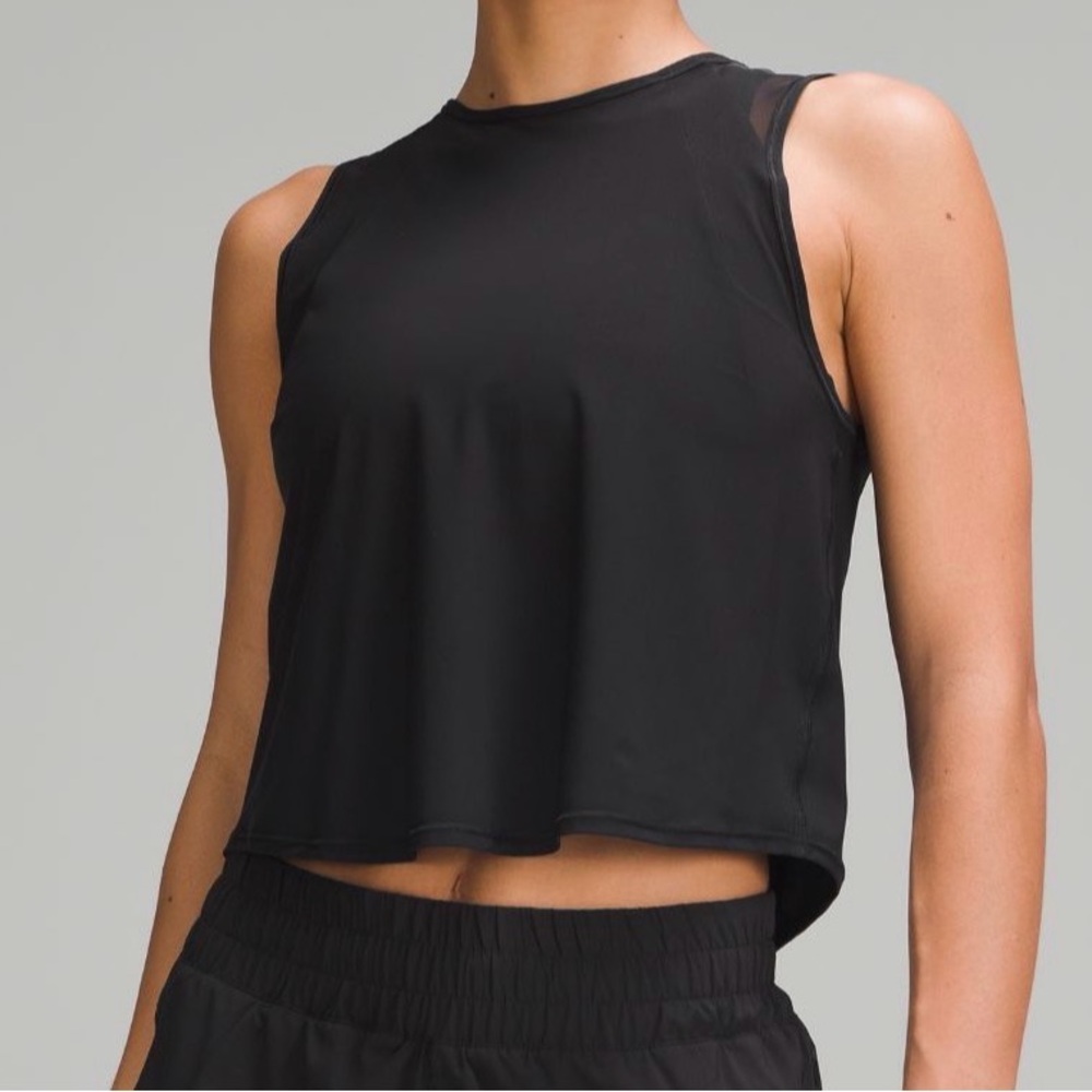 Lululemon Sculpt Cropped Tank Top Pleated